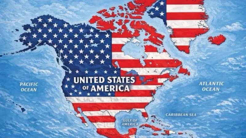 Trump publie une carte montrant le Canada et le Mexique aux couleurs du drapeau américain